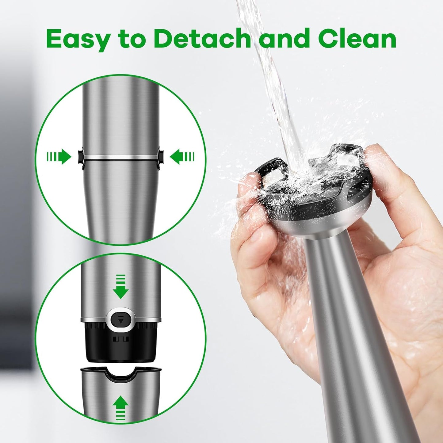 1100W Hand Blender 5-in-1 - Stick Blender with Chopper, Whisk & Frother