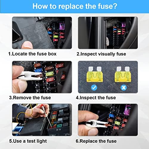 300-Pcs Car Fuse Assortment Kit – Mini, Standard & Micro Fuses with Puller for Car/RV/Truck