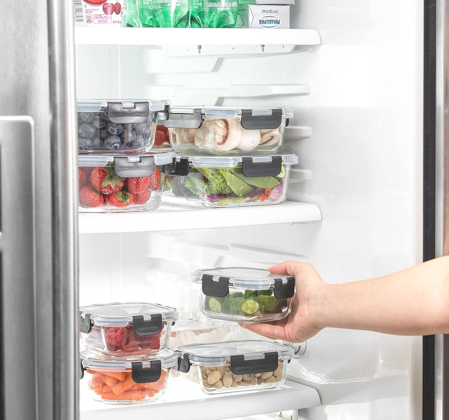 24pc Glass Food Storage Containers - Airtight, Freezer-Safe Meal Prep Set