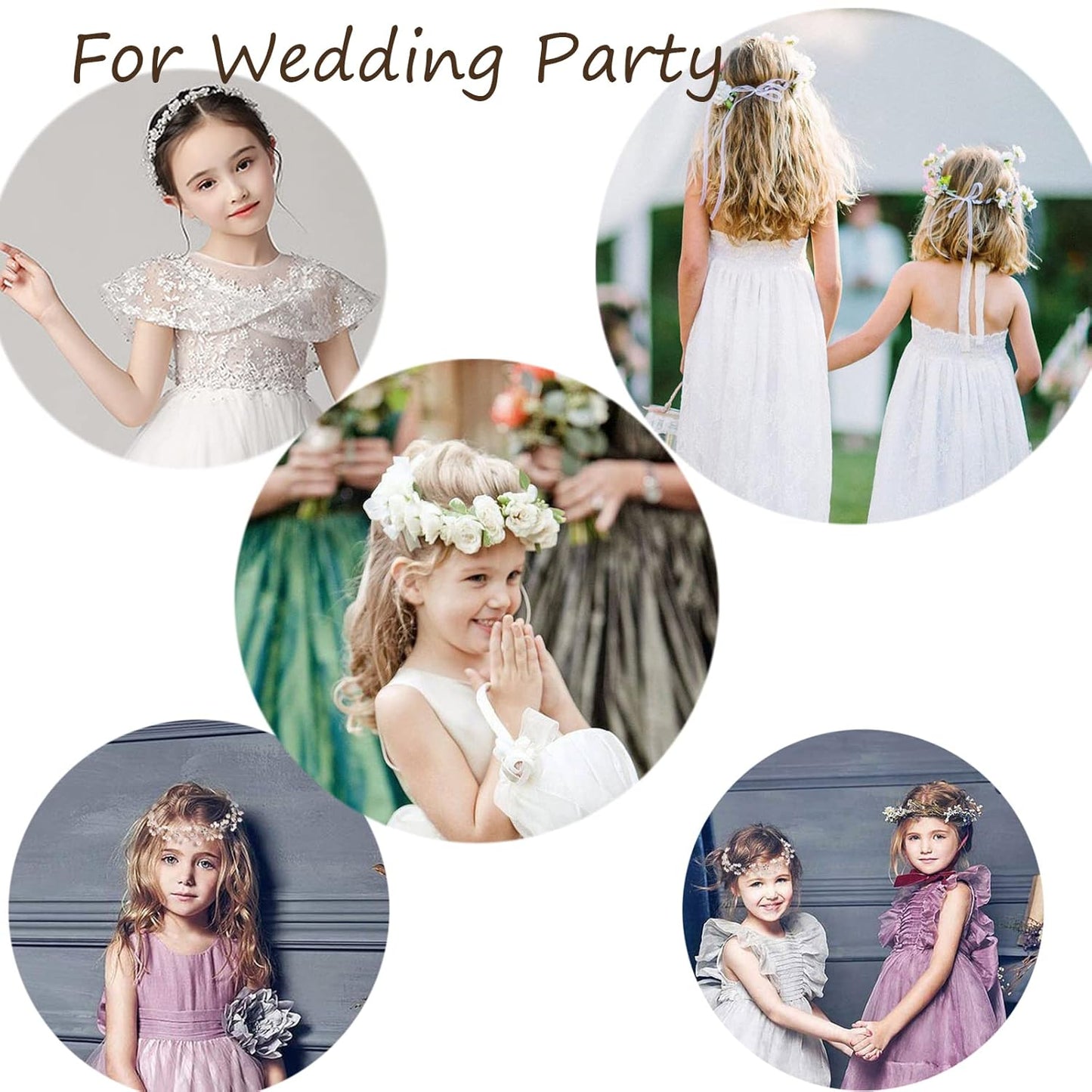 Bridal Pearl Flower Headband - Elegant Gold Hairpiece for Women & Girls