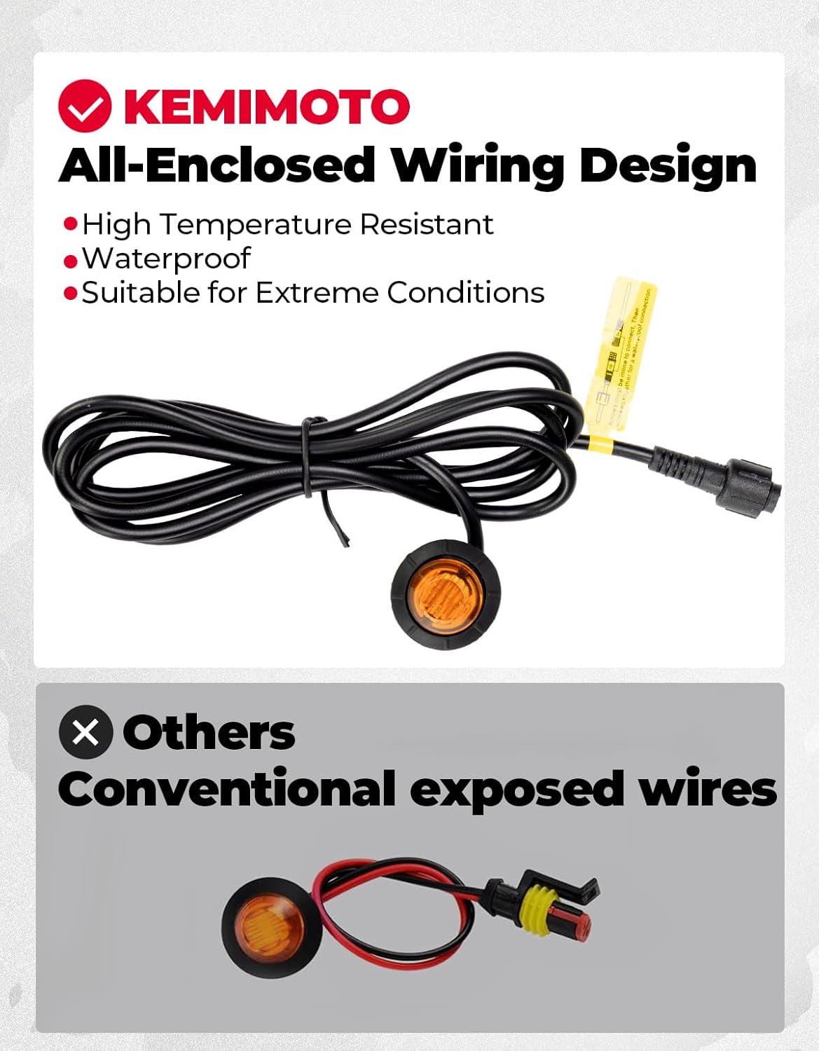 UTV Turn Signal Kit with Horn – Pre-Wired Plug & Play Street Legal Blinker Kit with Rocker Switch & Hazard Light, Universal for Polaris, Can-Am, Kawasaki