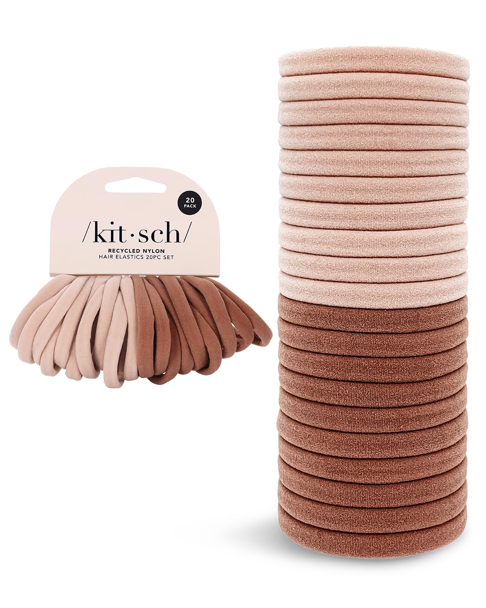 20pcs Blush Hair Ties for Girls & Women – No-Snag, Pain-Free, Damage-Free, Ideal for Ponytails, Updos & Braids