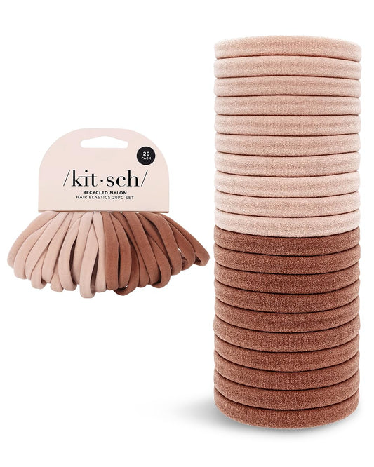 20pcs Blush Hair Ties for Girls & Women – No-Snag, Pain-Free, Damage-Free, Ideal for Ponytails, Updos & Braids