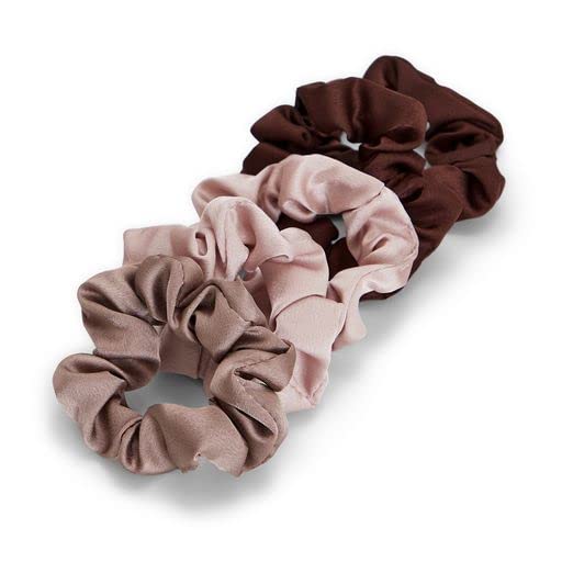 5PCS Satin Hair Scrunchies – Soft No-Damage Hair Ties for Women & Girls (Cameo)