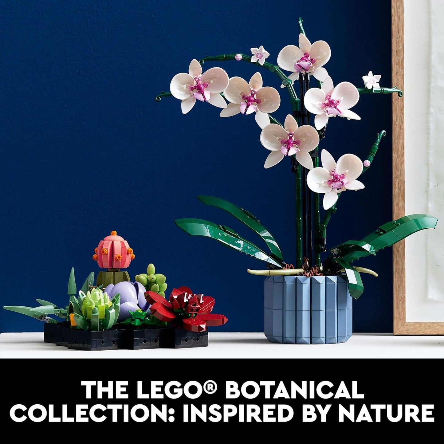 Icons Orchid Artificial Plant Building Set - Botanical Collection Home Décor Gift (10311)