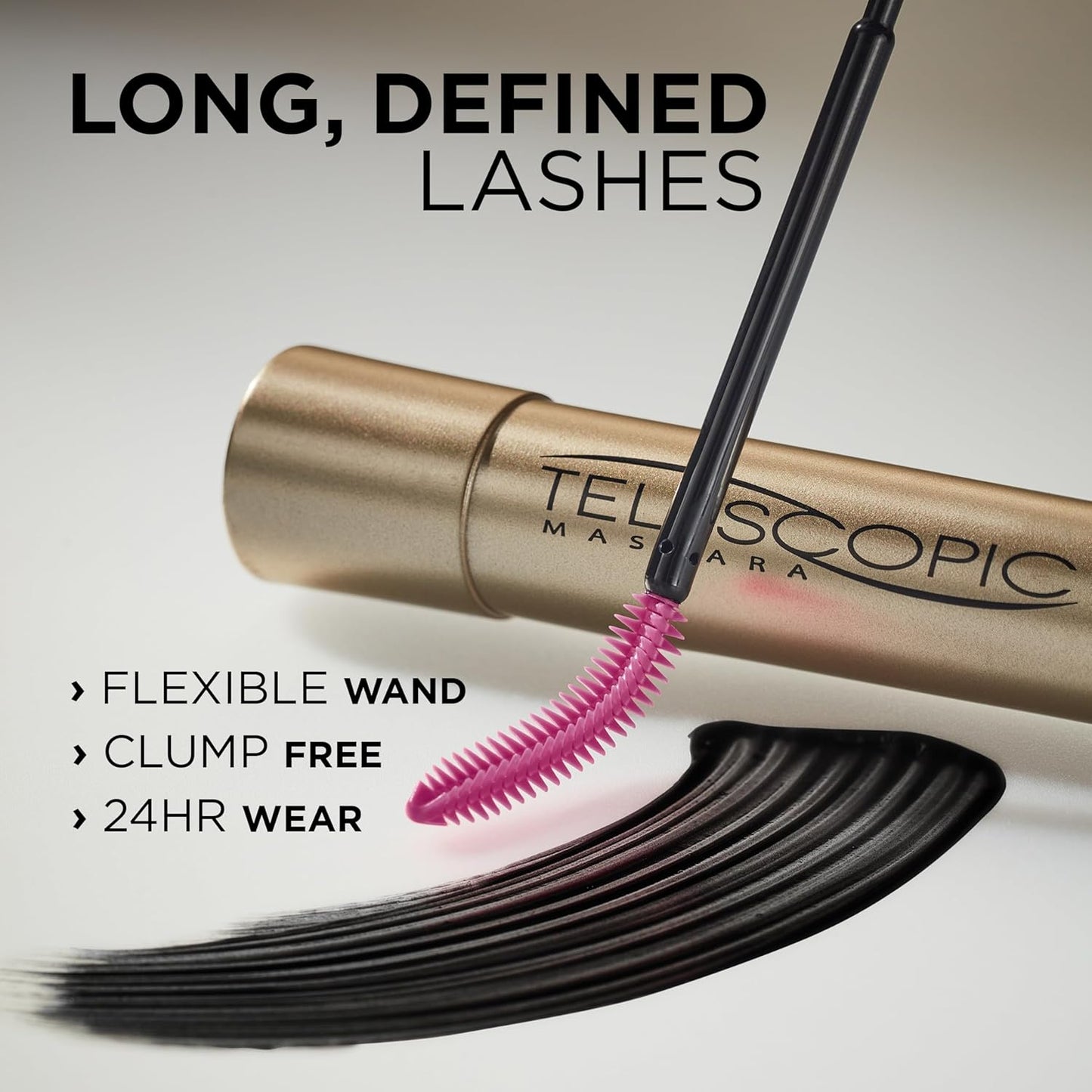 Telescopic Original Lengthening Mascara, Blackest Black, 0.27 Fl Oz (1 Count)