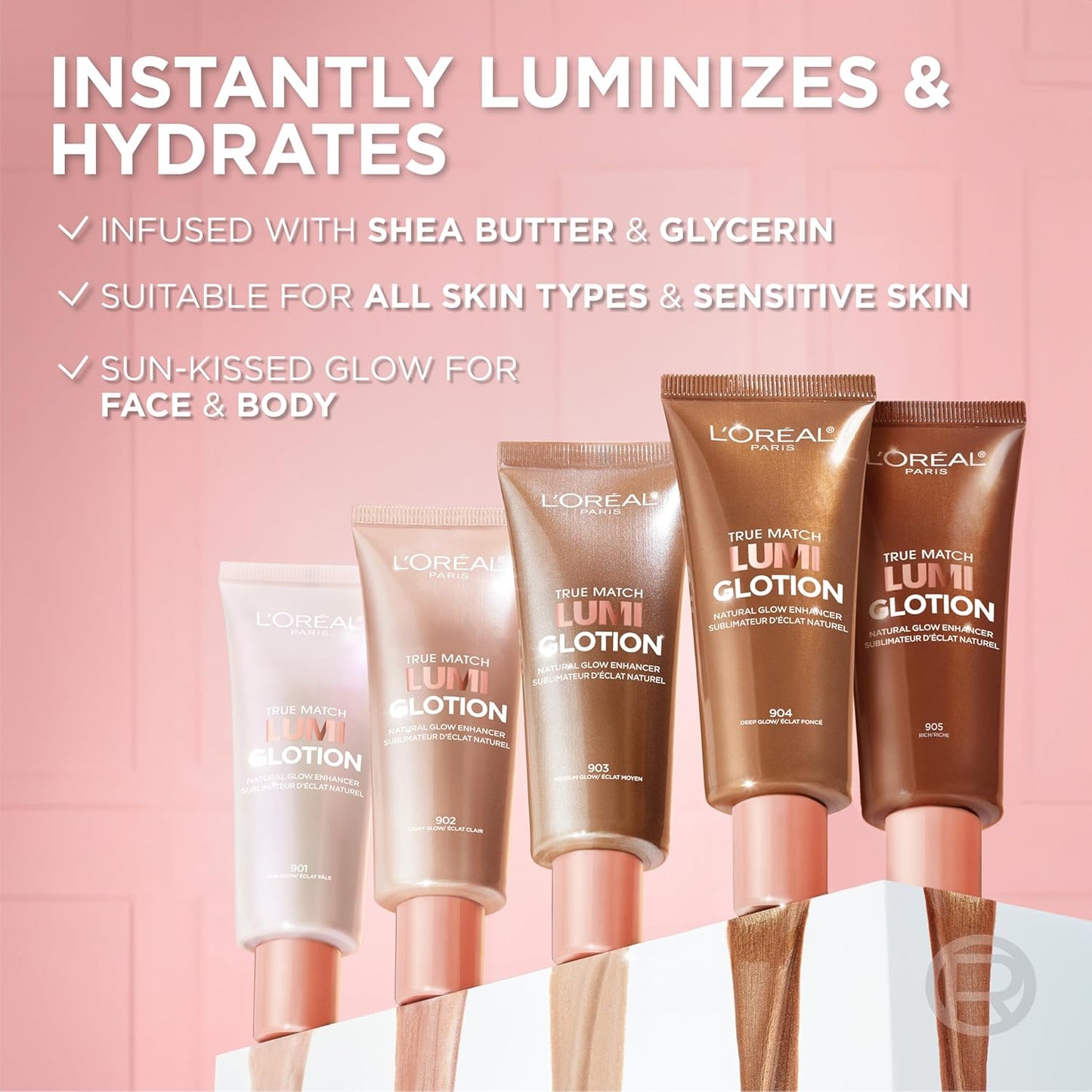 True Match Lumi Glotion, Natural Glow Enhancer & Illuminator Highlighter, 901 Fair Bronzing Drops