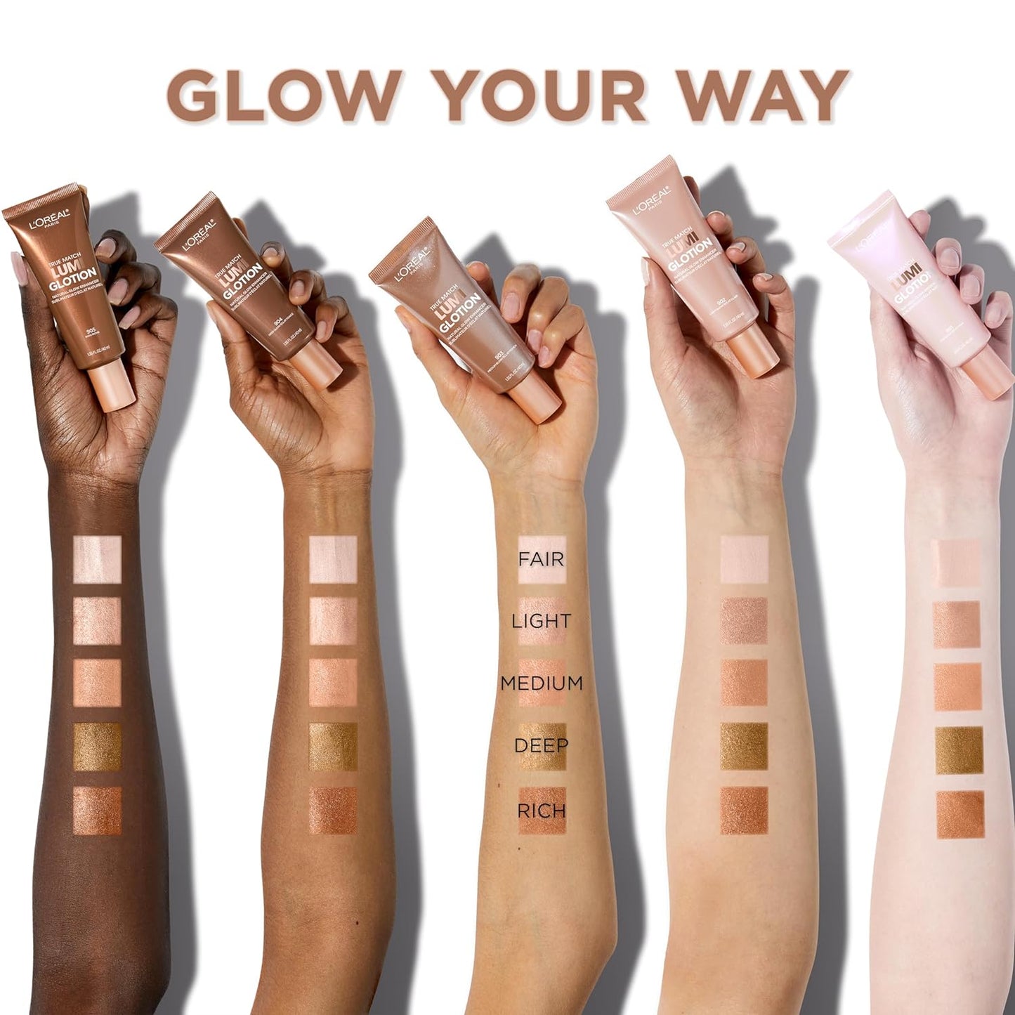 True Match Lumi Glotion, Natural Glow Enhancer & Illuminator Highlighter, 901 Fair Bronzing Drops
