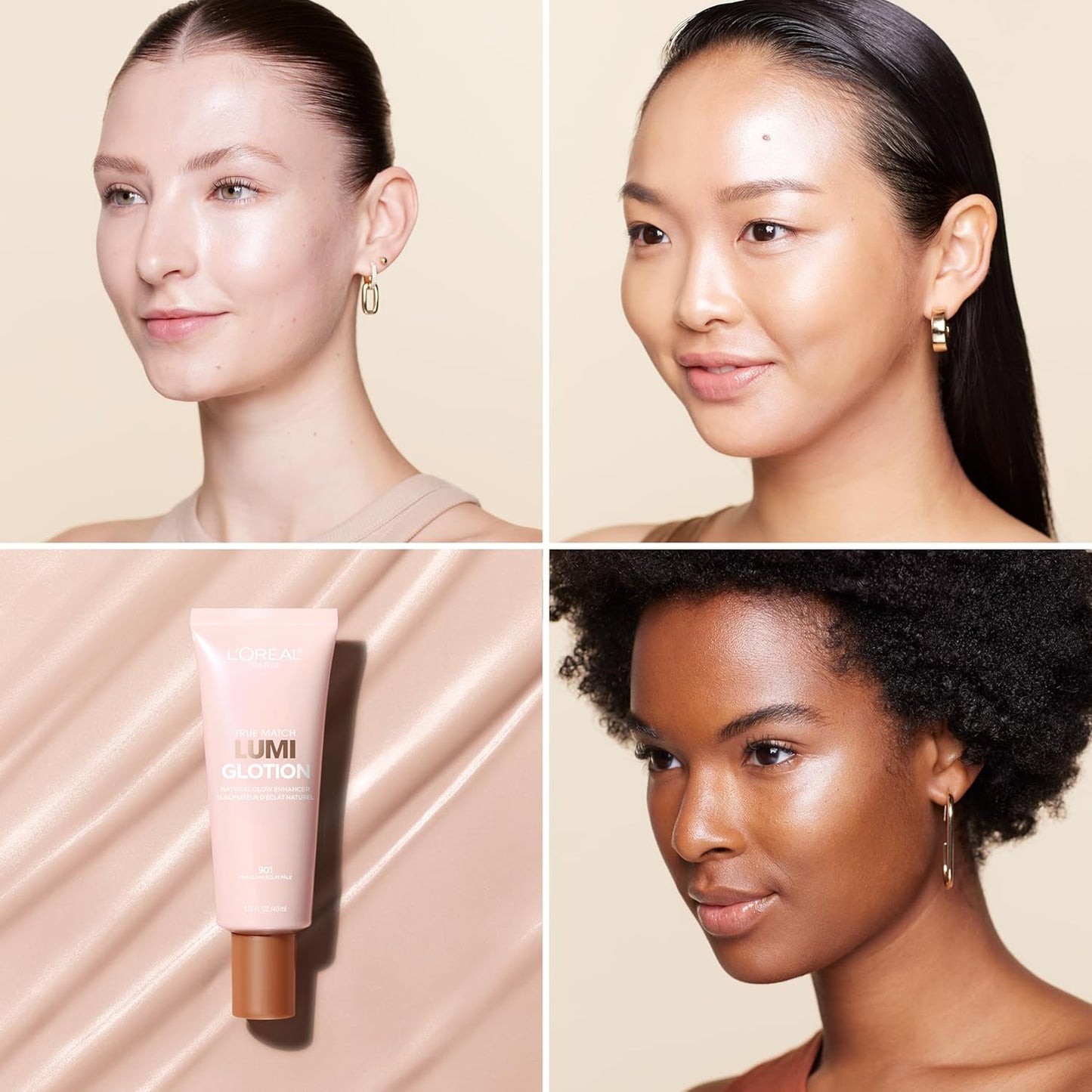 True Match Lumi Glotion, Natural Glow Enhancer & Illuminator Highlighter, 901 Fair Bronzing Drops