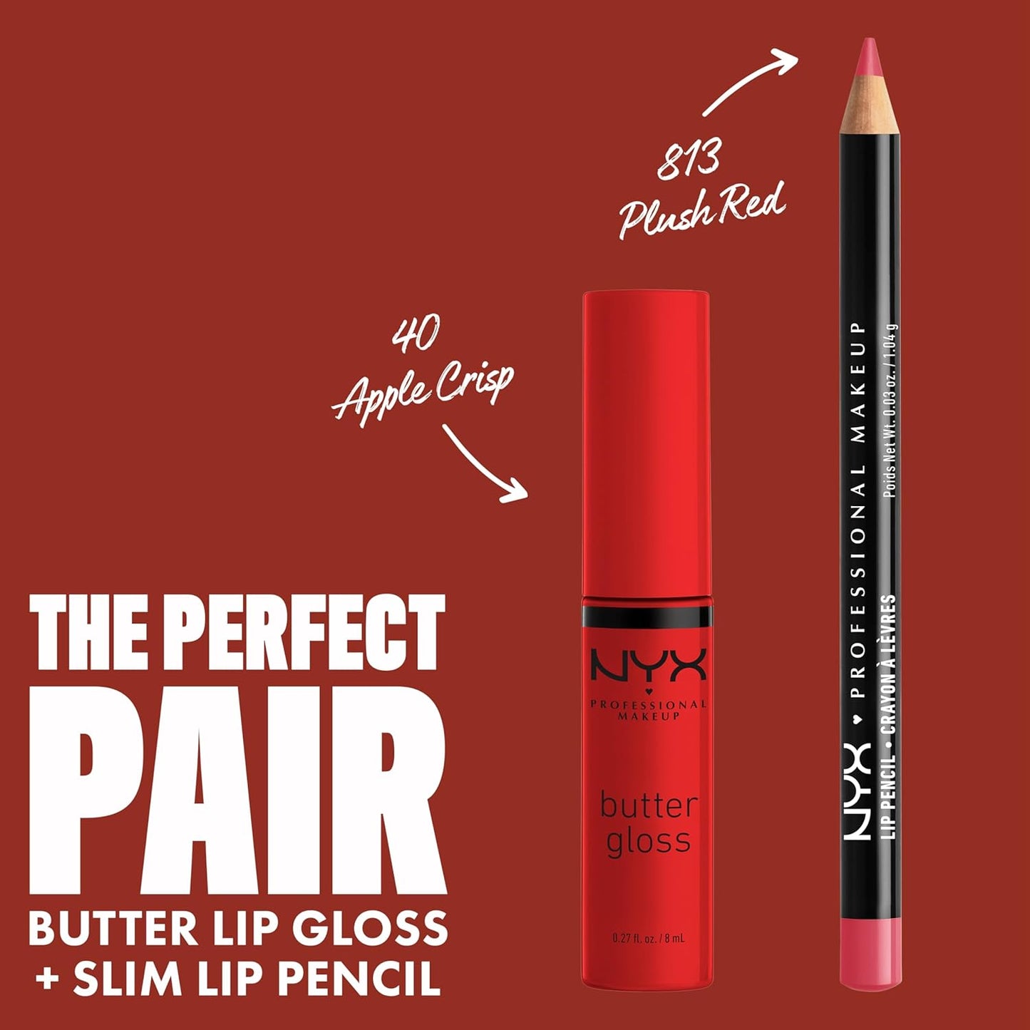 Butter Gloss Lip Gloss - Non-Sticky Formula in Apple Crisp (Modern Red)