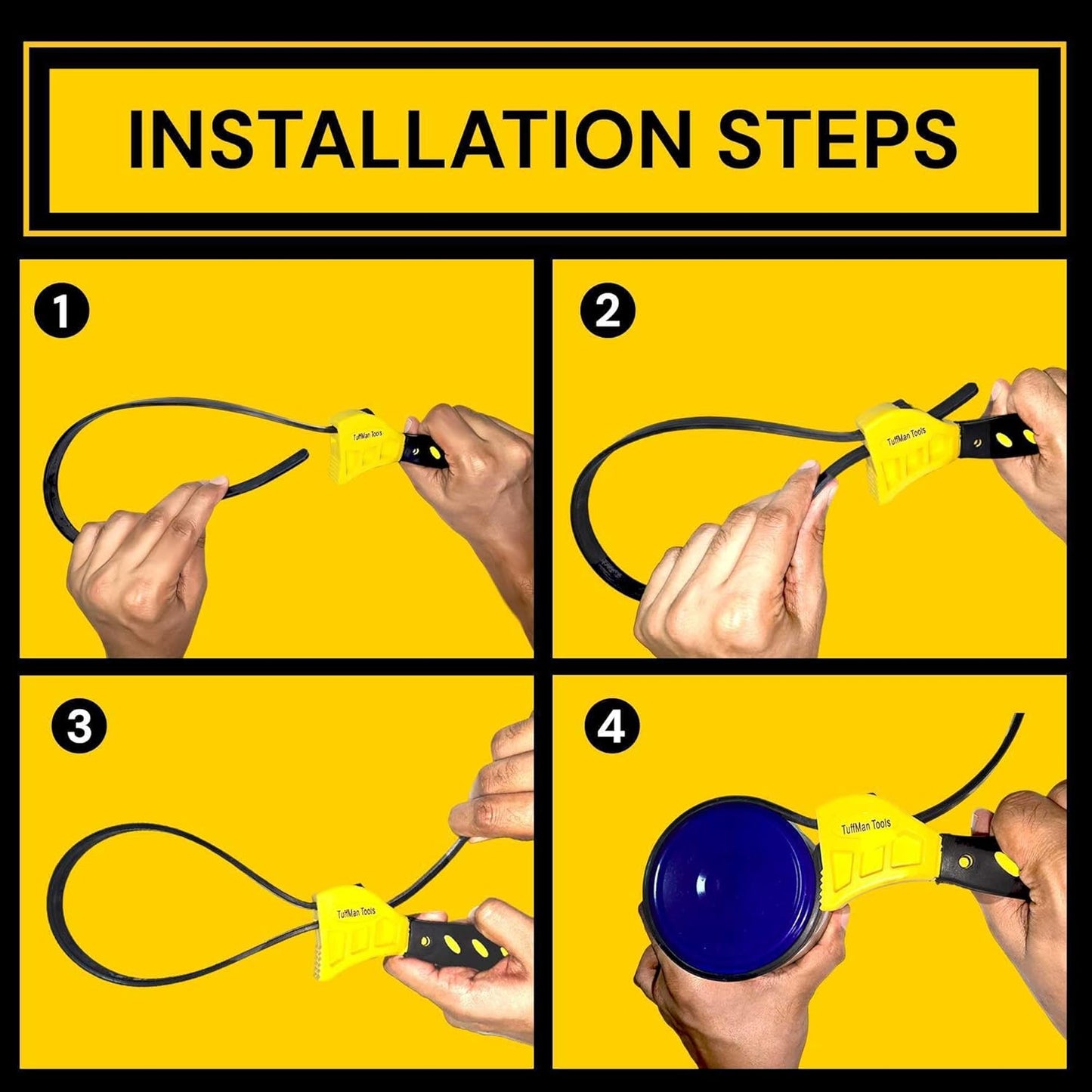 2-Piece Adjustable Oil Filter Wrench Set, Rubber Strap Wrenches for 4-6 Inch Tight Spaces, Ideal for Mechanics & Plumbing