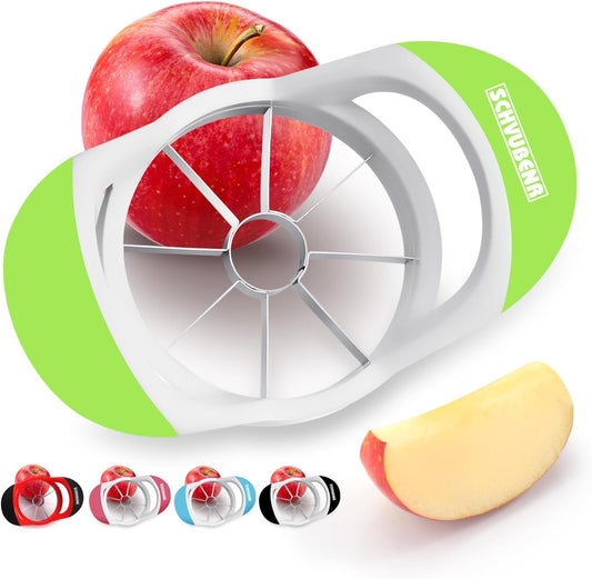 3.5-Inch Apple Slicer Corer, Professional Stainless Steel Apple Cutter with 8 Sharp Blades (Green)