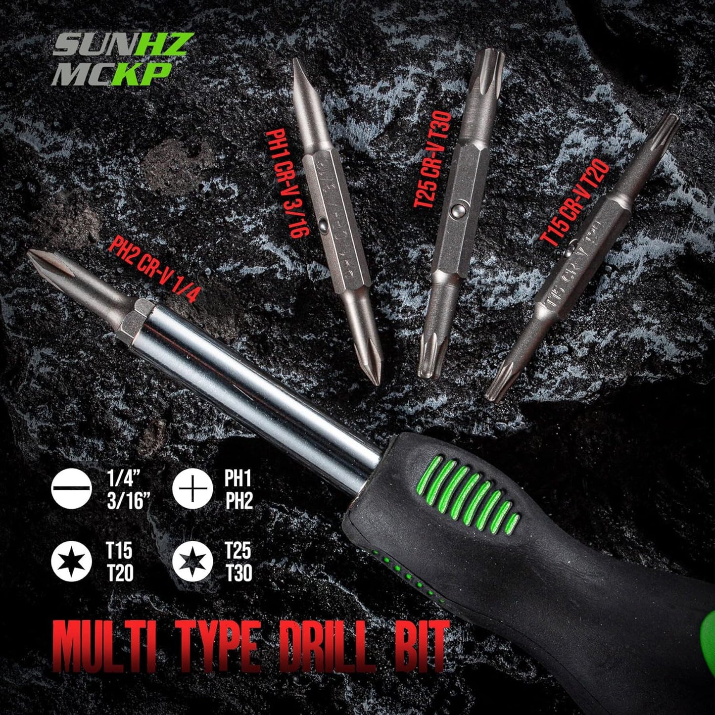 8-in-1 Multi-Purpose Screwdriver Set – Portable Tool for Phillips, Slotted, Torx Repairs