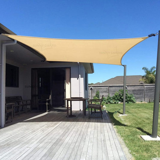 10' x 13' Rectangle Sun Shade Sail – UV Block Sand Sunshade for Backyard, Deck & Patio (Custom Sizes Available)
