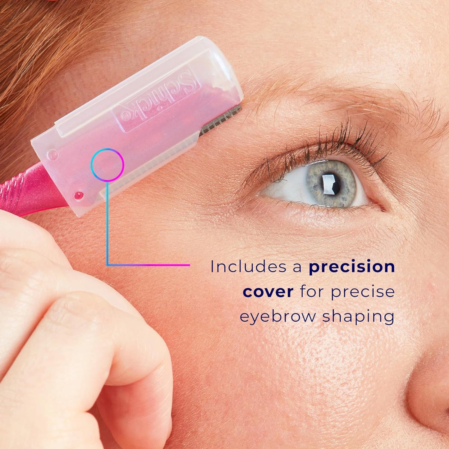 3ct Touch-Up Dermaplaning Tool with Precision Cover – Women's Facial & Eyebrow Dermaplane Razor for Peach Fuzz Removal