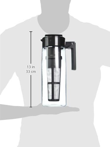 Patented 2-Quart Cold Brew Coffee Maker - Airtight Pitcher with Black Lid, Deluxe Design