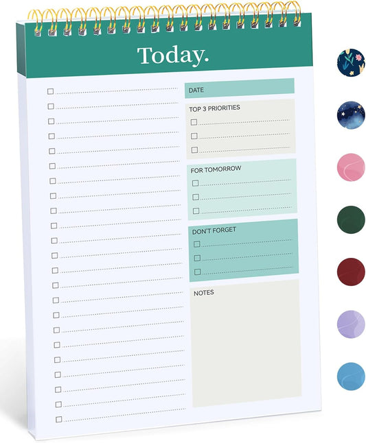 To-Do List Pad - 52-Sheet Undated Daily Planner for Tasks & Goals (Greenery Sway)