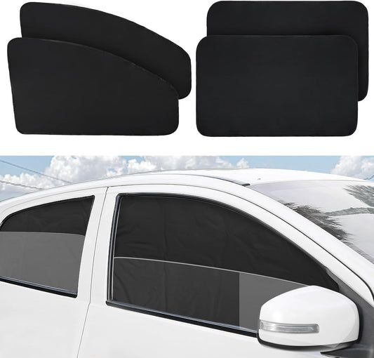 Car Window Shades 4-Pack – 100% Light Block Privacy Curtains for Baby, Sleeping, Camping, Nursing