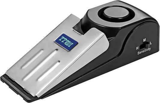 Portable Door Stop Alarm - 120dB Security Alert for Home, Travel, Apartment