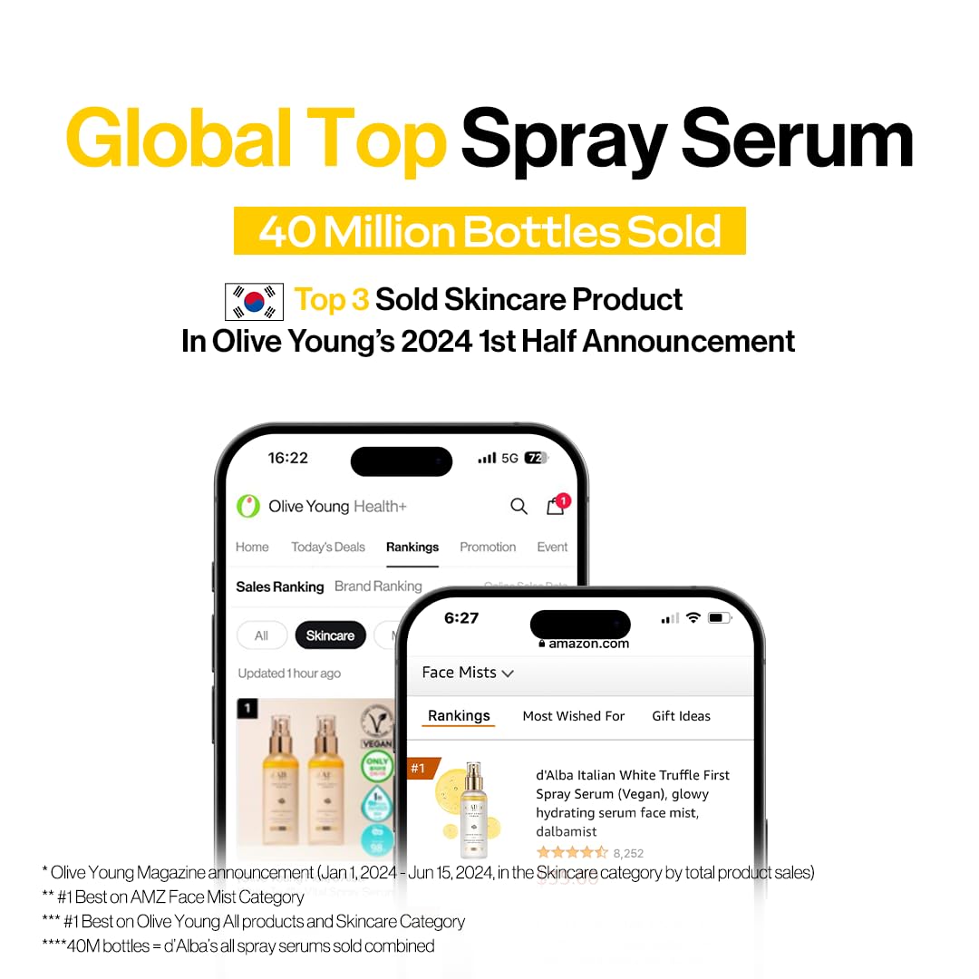 White Truffle Spray Serum – Vegan, Lightweight Glow Mist (3.38 fl oz)