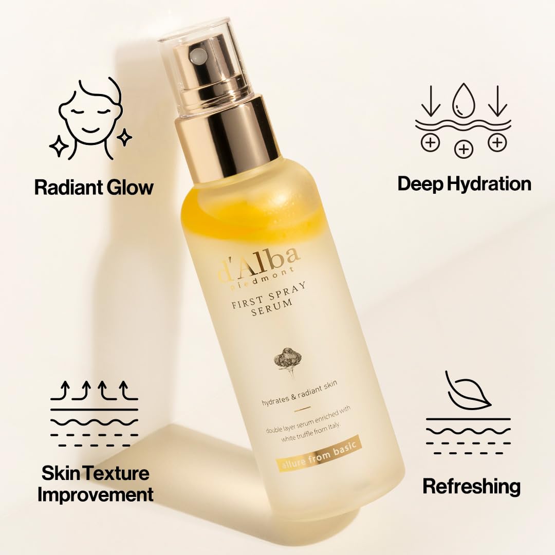 White Truffle Spray Serum – Vegan, Lightweight Glow Mist (3.38 fl oz)